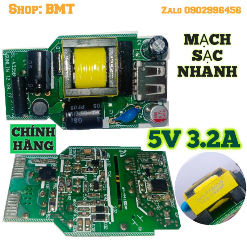 Nguồn sạc nhanh cổng USB 5V 3.2A