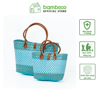 Giỏ xách đa năng quai da BAMBOOO ECO thời trang nhiều màu sắc