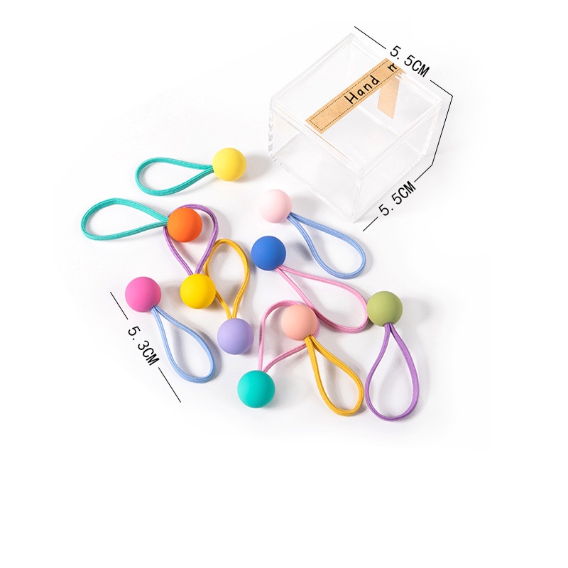 Set 10 dây buộc tóc nhiều màu ngộ nghĩnh dễ thương cho bé gái