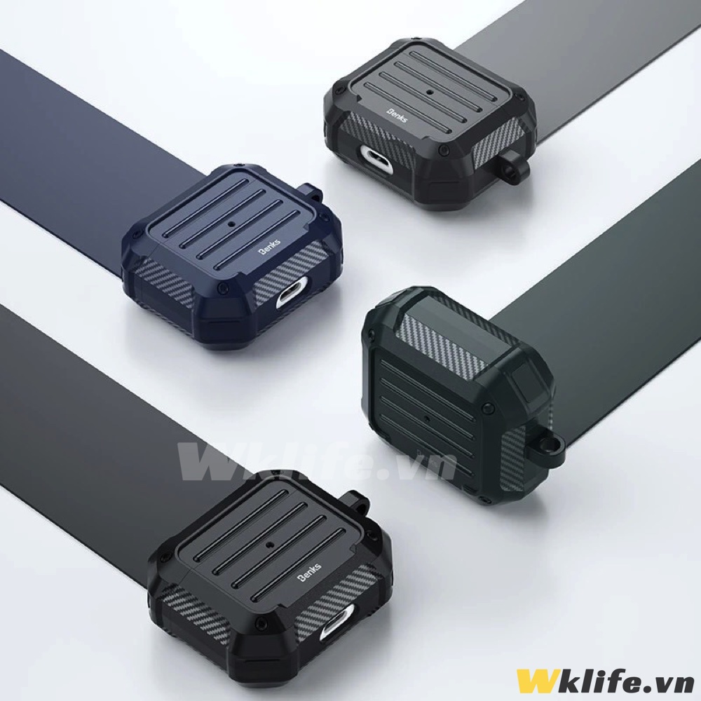 Vỏ Case Airpod 3 Benks Chống Sốc Tặng Kèm Móc Khoá Cao Cấp