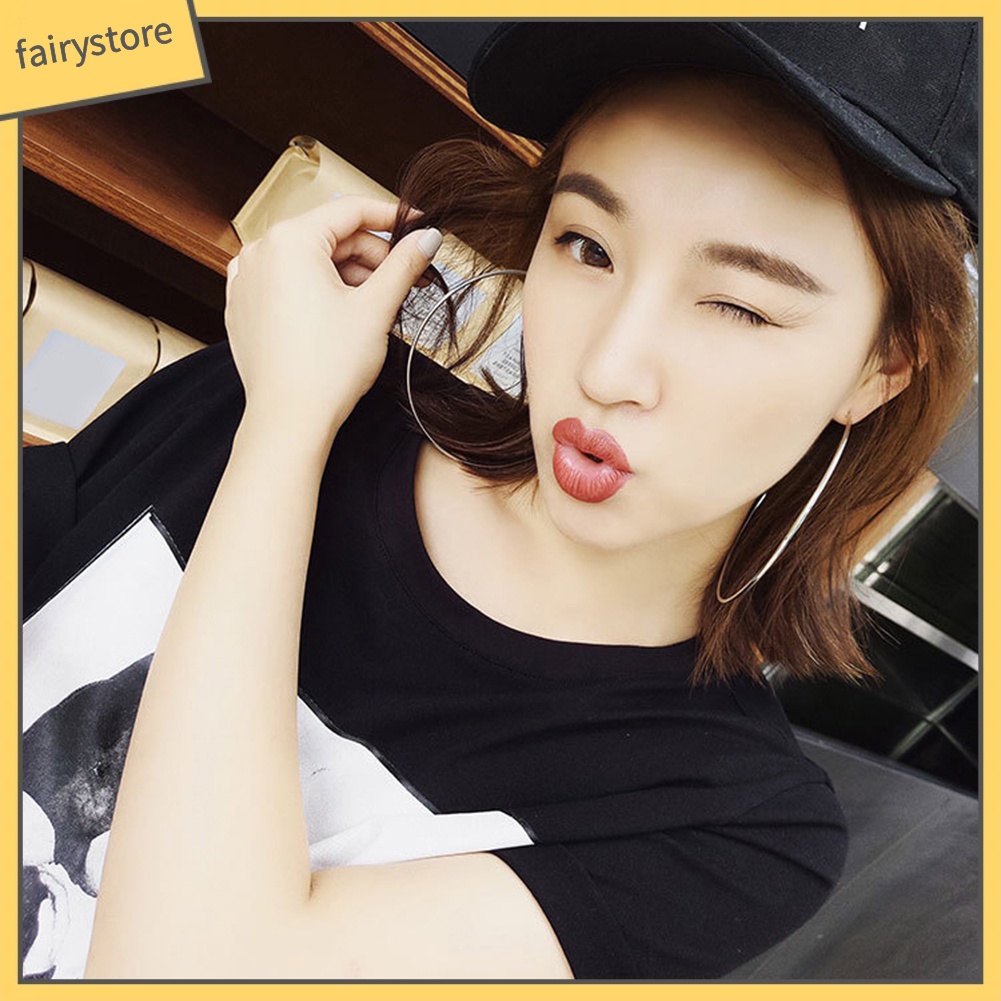 Hoa tai thiết kế vòng tròn lớn thời trang nữ dự tiệc