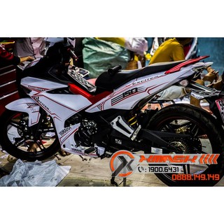 Tem Exciter 150 Mẫu EX Trắng Đỏ