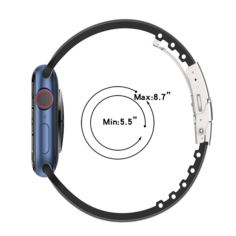 Dây Đeo Đồng Hồ Bằng Silicone 49mm 45mm 44mm 42mm / 41mm 40mm 38mm Cho Apple Watch SE iwatch 8 7 6 5 4 3