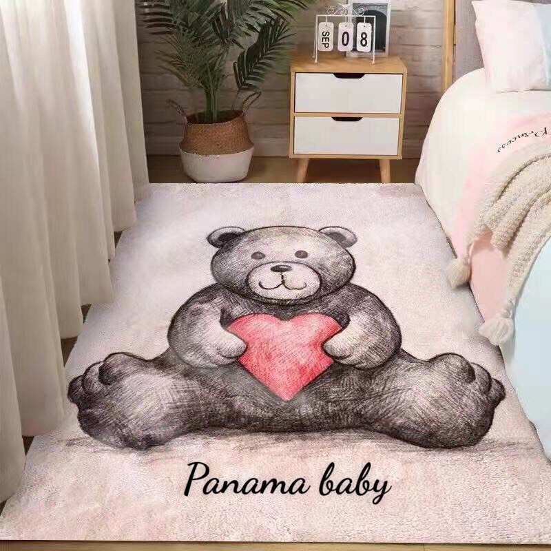 Thảm lông cừu PANAMA BABY 1m6x2m3, Thảm Lông tuyết sữa Mềm Mịn Chống Chơn Trượt hàng nhập cao cấp