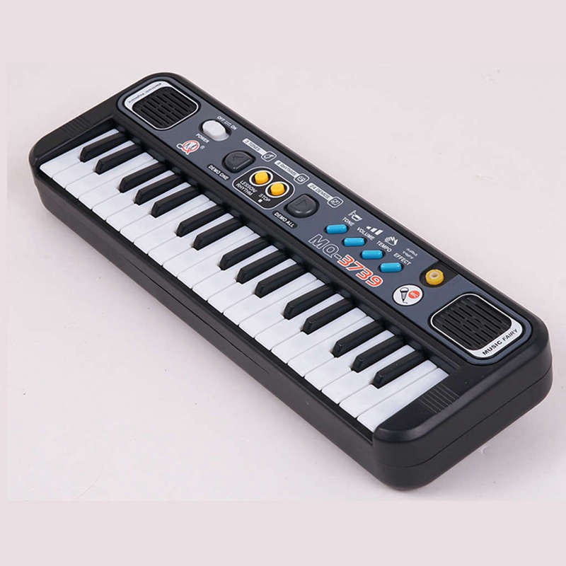 Piano With Microphone Abs Children Portable 37 Keys Digital Music