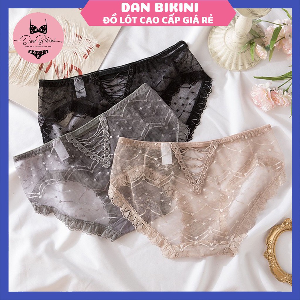 Quần Lót Nữ ❤️FREESHIP❤️ Quần Lót Ren Xuyên Thấu Thêu Hoạ Tiết Quyến Rũ ❤️ Quần Lót Ren tôn dáng gợi cảm sexy mã 1610