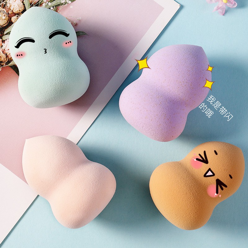 Set Bọt Trang Điểm Và Kệ Đựng BB