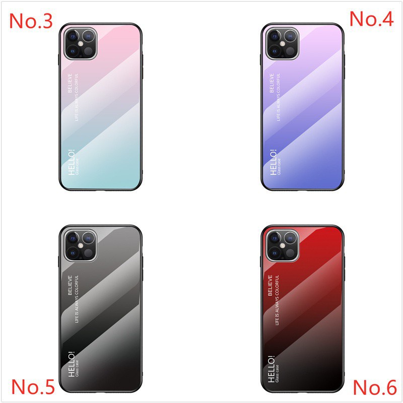 Ốp điện thoại mặt kính màu gradient sành điệu cho Google Pixel 4 4xl 4a 4a 5g