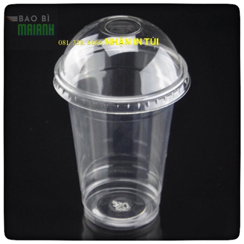 💥100 LY CỐC NHỰA CÓ LẮP CẦU💥 ly cốc nhựa có nắp cầu loại 400ml & 500 ml , cốc nhựa dùng 1 lần, đựng cafe, trà sữa...