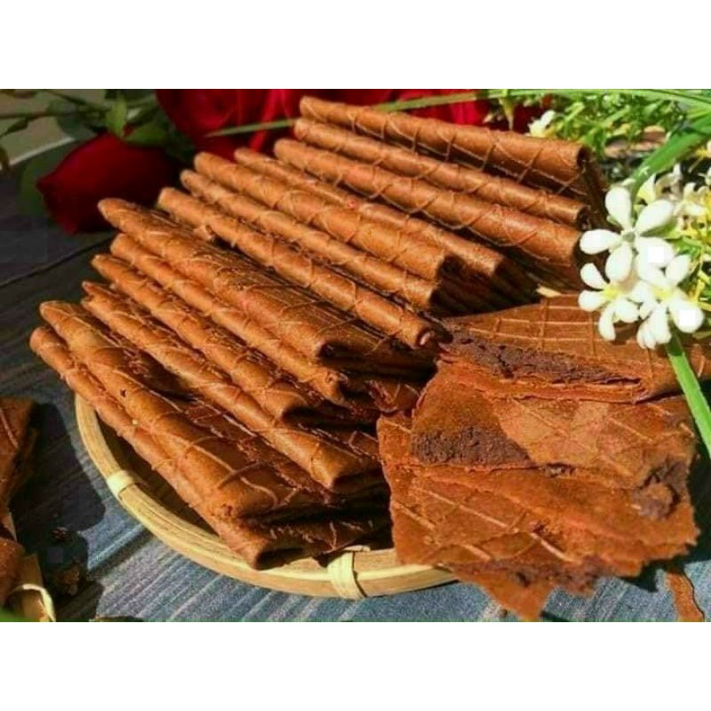 Bánh kẹp cacao lon 250gr[FREE SHIP] TỪ ĐƠN 50K, [Loại Đặc Biệt] Hàng ngon nhà làm