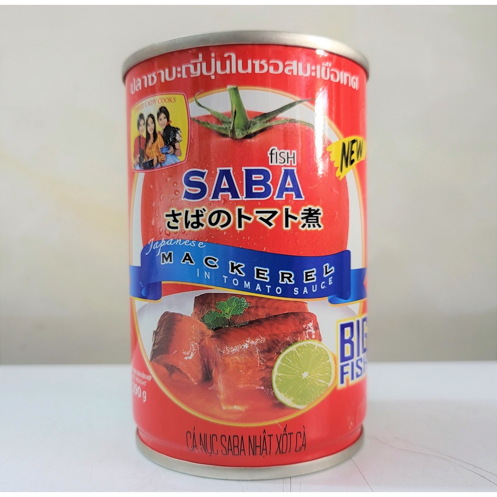 [Hộp 290g] CÁ NỤC SABA NHẬT XỐT CÀ “3 Cô Gái” [VN] THREE LADY COOKS Saba Japanese Mackerel In Tomato Sauce