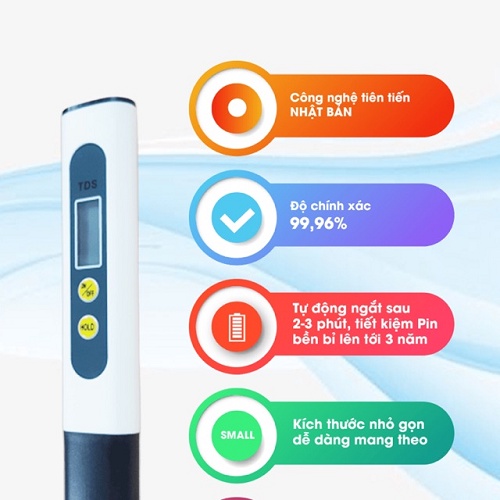 [FREESHIP] Bút Thử Chất Lượng Nước TDS Fusaka - Công Nghệ Nhật Bản.Dụng cụ đo nước sạch ( BẢO HÀNH 1 ĐỔI 1 )