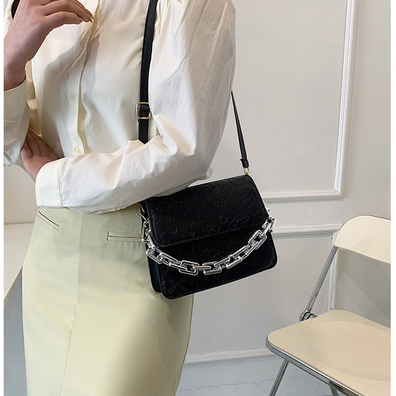 Túi Đeo Chéo Vai Bằng acrylic Kiểu Vuông Nhỏ Màu Trơn NB00300