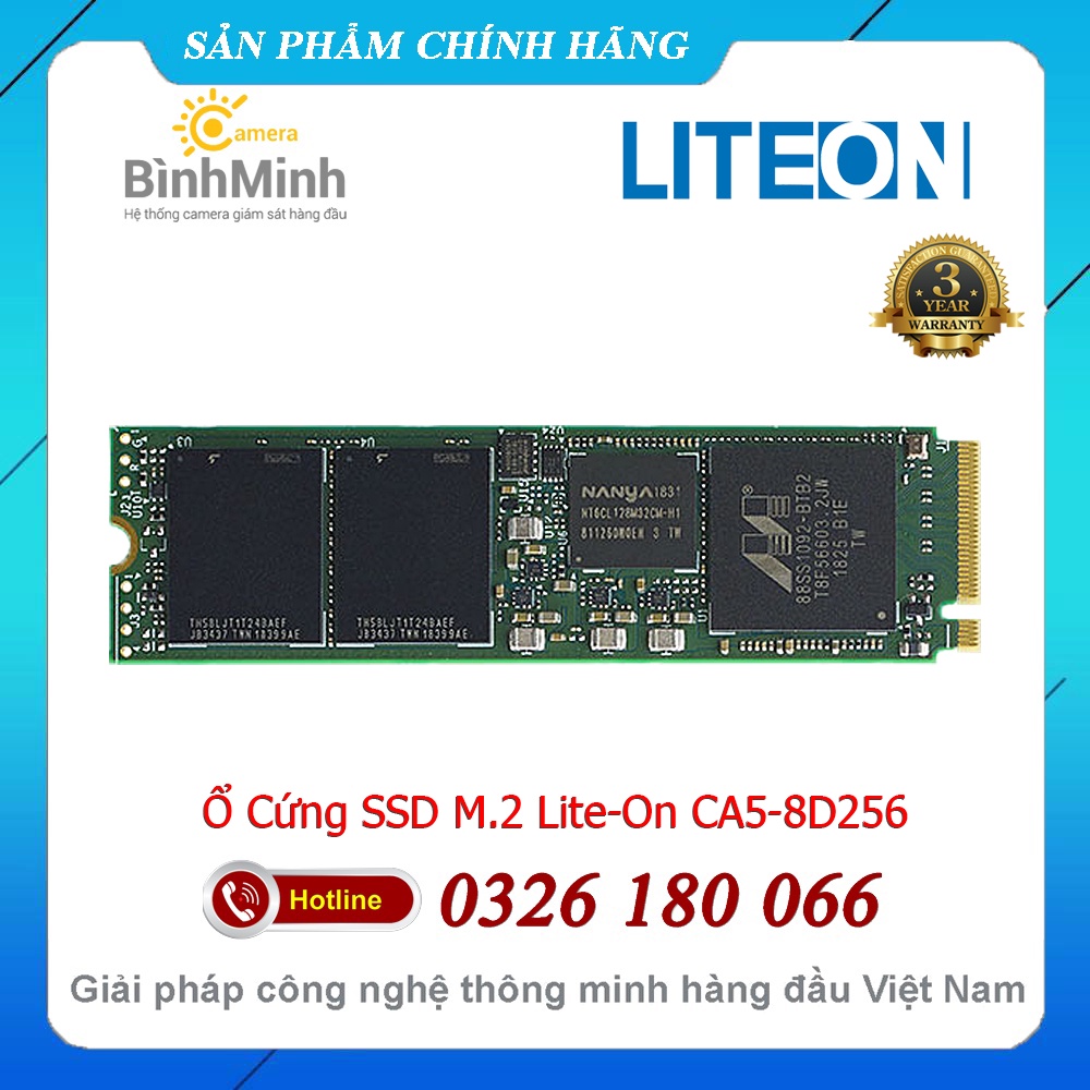 Ổ Cứng SSD 256GB LiteOn CA5 NVMe M.2 PCIe Gen3 x4 2280 (CA5-8D256 / CA5-8D512)