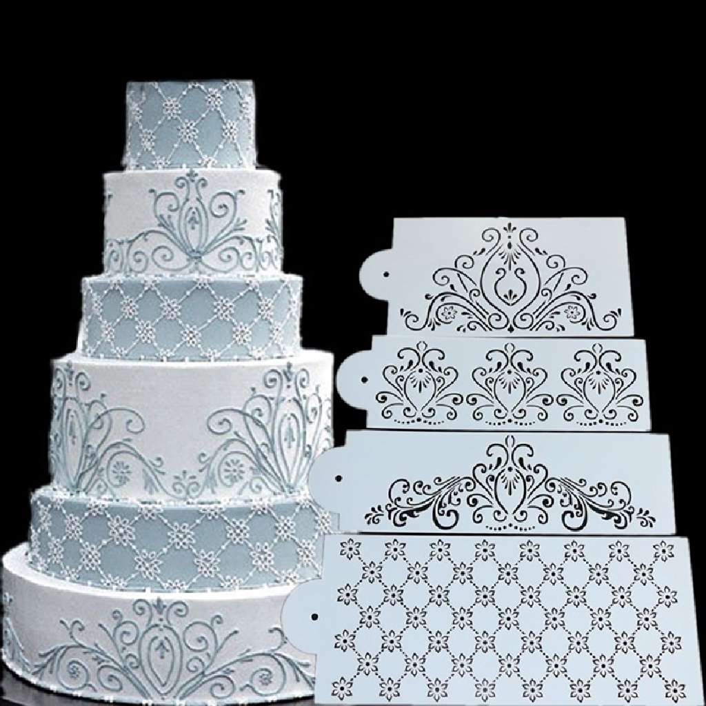 Set 4 Khuôn Trang Trí Bánh Cupcake Linh Hoạt Kiểu Công Chúa