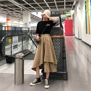 [ORDER] Chân váy xòe phối vạt high low V052