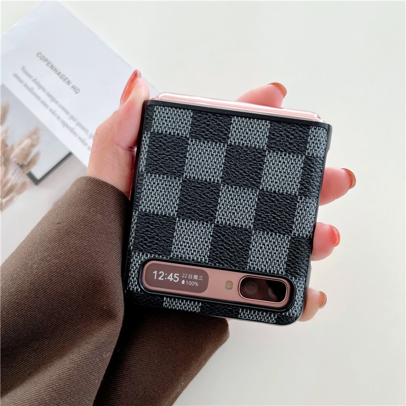 Ốp điện thoại cứng họa tiết caro cổ điển cho SAMSUNG GALAXY Z FLiP2 2 Z FLiP 1 Z FLiP 3 5G Z FLiP 3