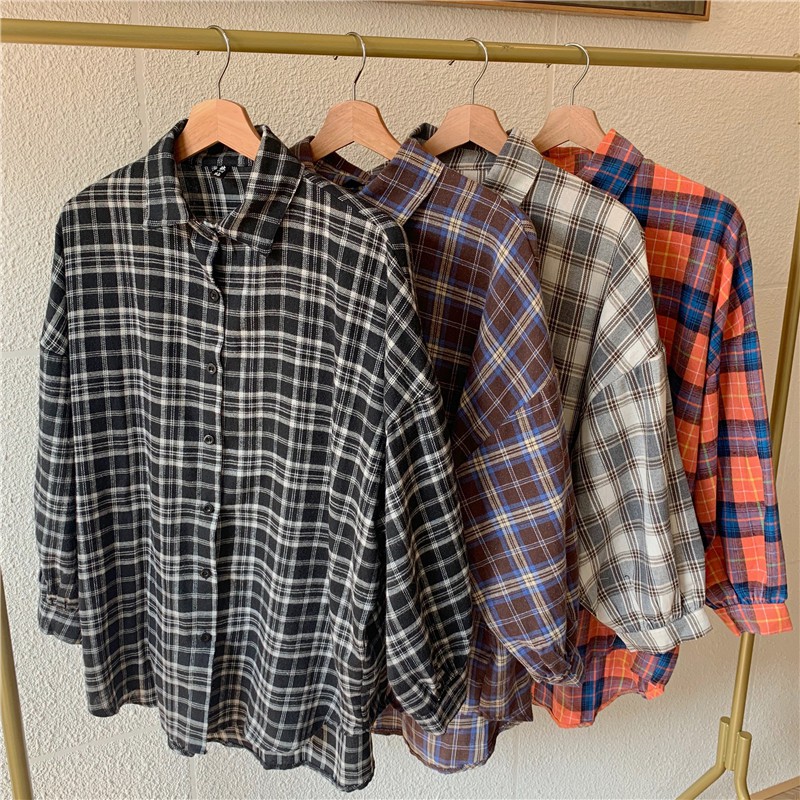 Áo Khoác Sơ Mi Flannel KẺ CARO Dài Tay From Rộng Nhiều Màu