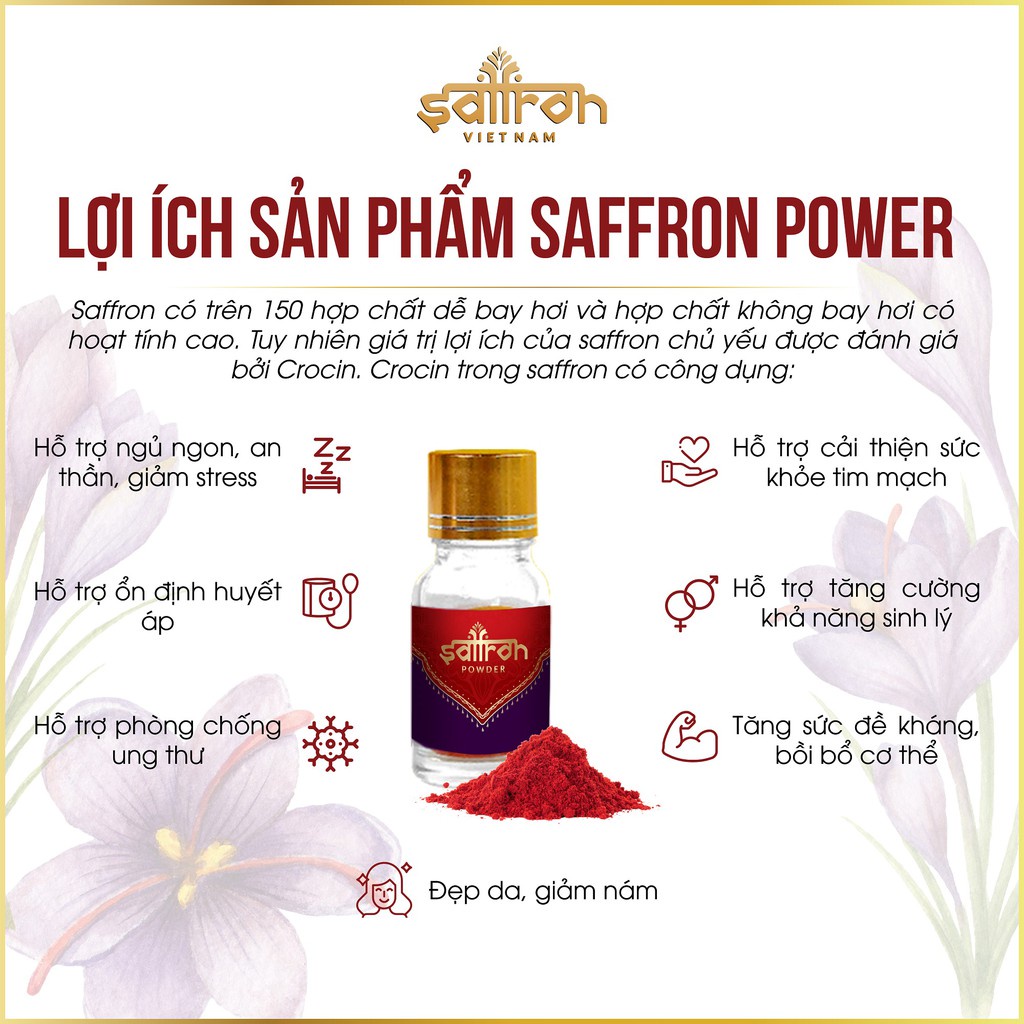 Combo 3 bột Nhụy Hoa Nghệ Tây SAFFRON BAHRAMAN 1Gr