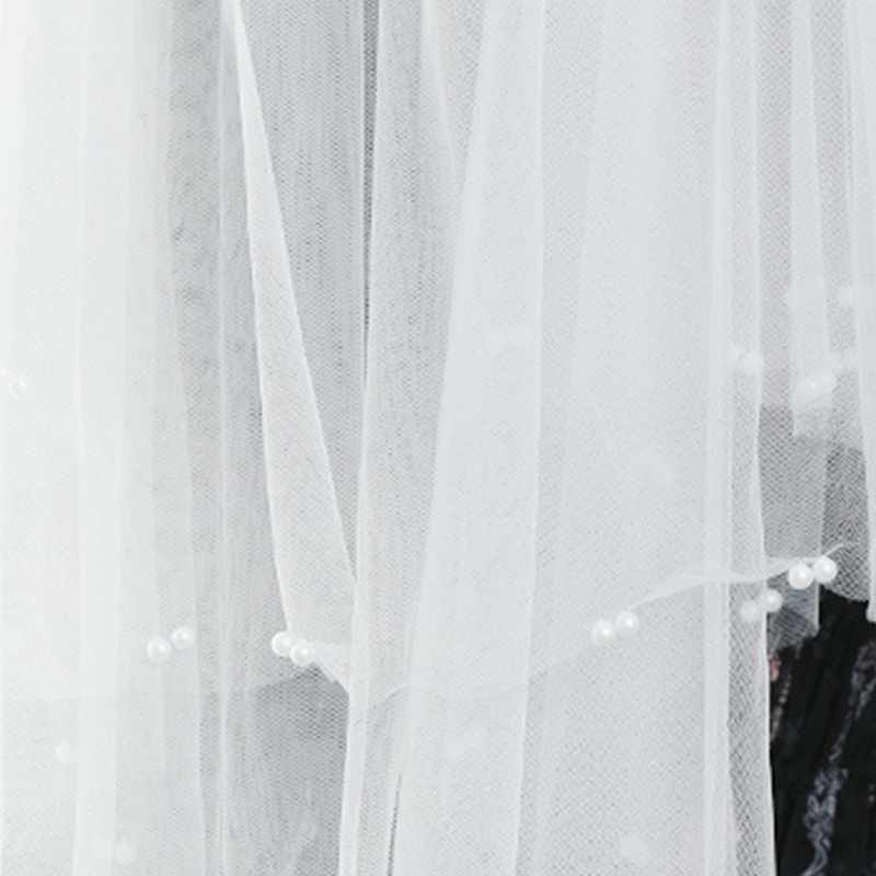 Mạng Che Mặt 2 Tầng Bằng Vải Tuyn Kèm Lược Cài Tóc Cho Cô Dâu Edge