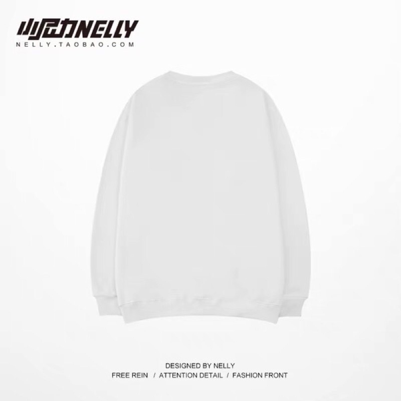 Áo sweater nỉ bông nelly dáng unisex form rộng cutie bear 24 50