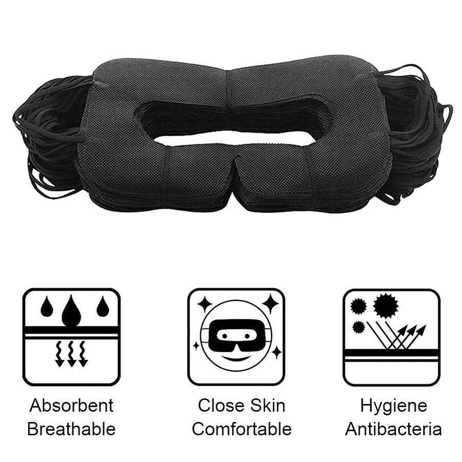 Set 100 / 50 Mặt Nạ Mắt VR Thoáng Khí Sử Dụng Một Lần Cho Kính Thực Tế Ảo Oculus Quest 2 1