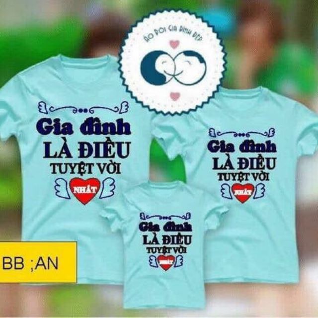 áo gia đình 4 người- áo gia đình 3 người- đồ gia đình đi biển