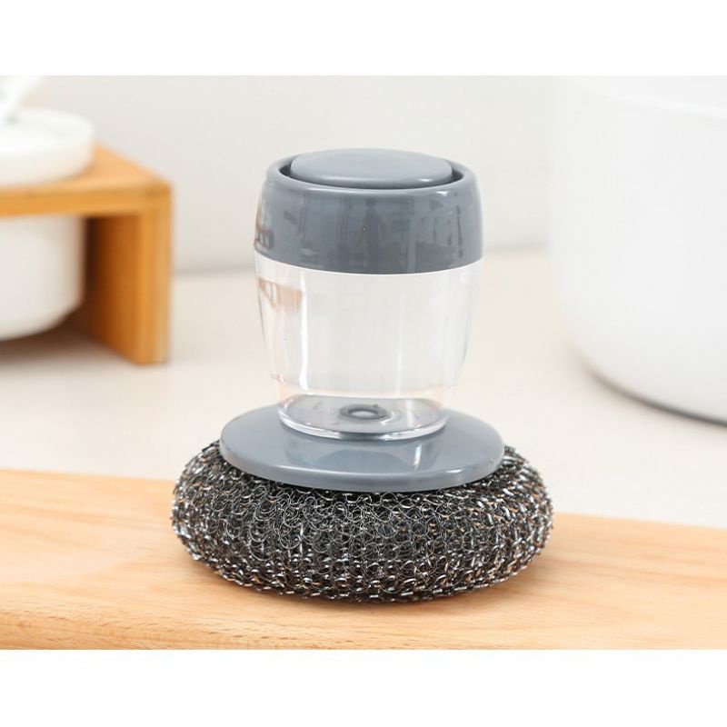 Dụng cụ cọ rửa đa năng, cọ xoong nồi, cọ bếp, cọ rửa bát đĩa có bình chứa tiện lợi