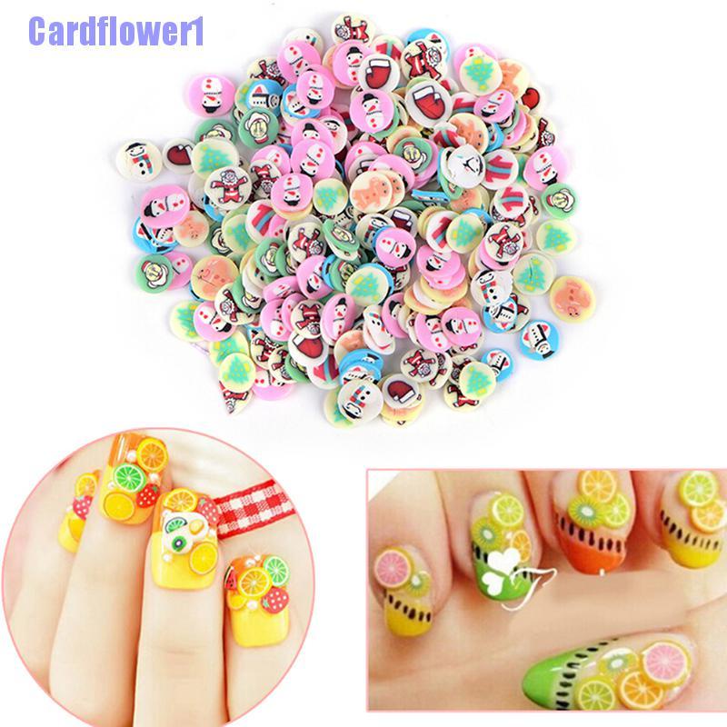 [Hàng mới về] Set 250 sticker đất sét polymer trang trí móng xinh xắn