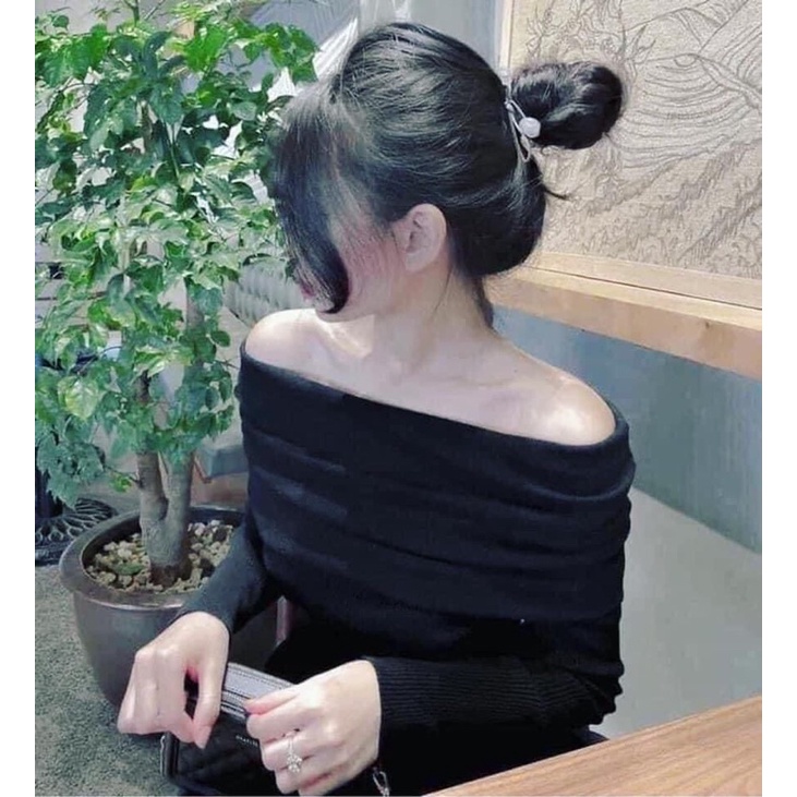 Áo trễ vai len tăm | BigBuy360 - bigbuy360.vn