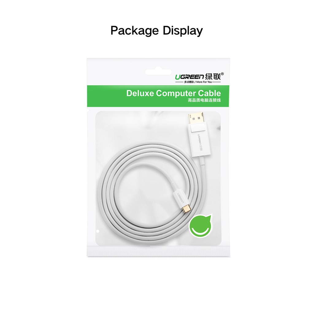 Cáp Chuyển USB Type C to Displayport Cao Cấp Dài 1,5M Ugreen 40420 - Support 4K UHD