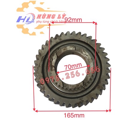 Bánh răng (Chuột) 39R Chéo/36R Chuột không Cá (1700Jk-127 dầy 30mmm lỗ phi 70) phụ tùng Hùng Lỳ
