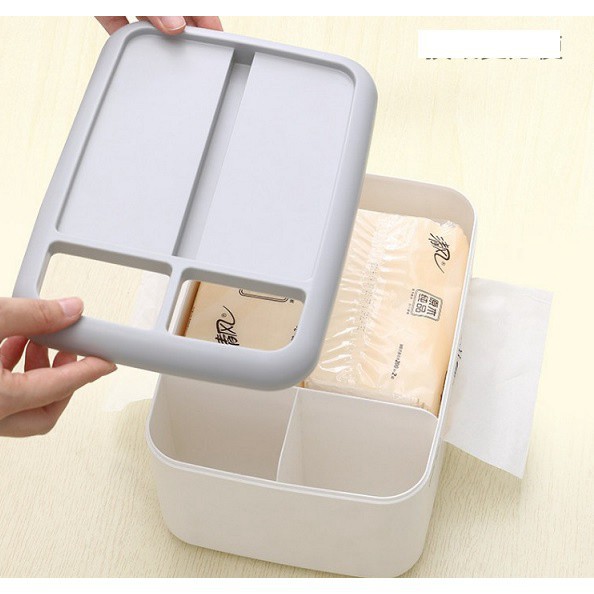 Hộp Đựng Khăn Giấy Để Bàn, Hộp Đựng Giấy Ăn Chất Liệu Nhựa ABS Cao Cấp Phù Hợp Với Mọi Loại Giấy