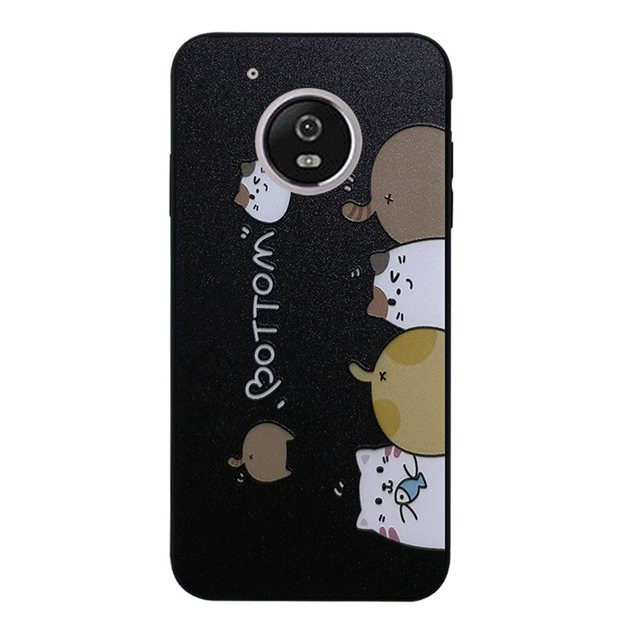Ốp điện thoại silicone họa tiết dễ thương cho Motorola Moto C X4 E4 G5 G5S Plus