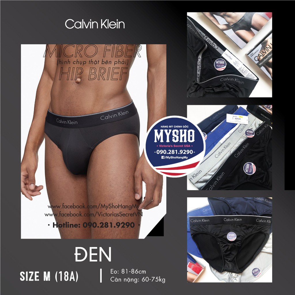 Quần lót CK Nam (18) Màu Đen - Micro Fiber - Loại quần Hip Brief