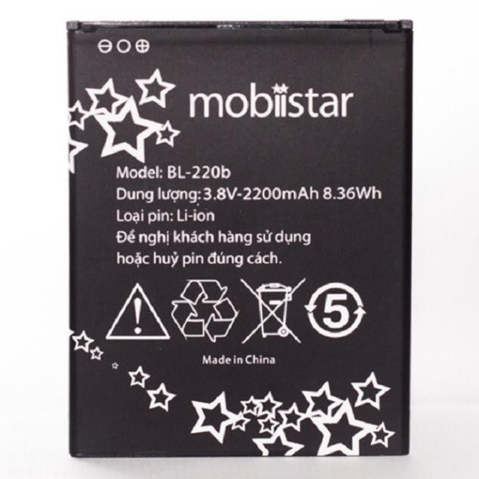 PIN MOBIISTAR LAI 504K E BL-220 ZIN HÃNG , cam kết uy tín chất lượng