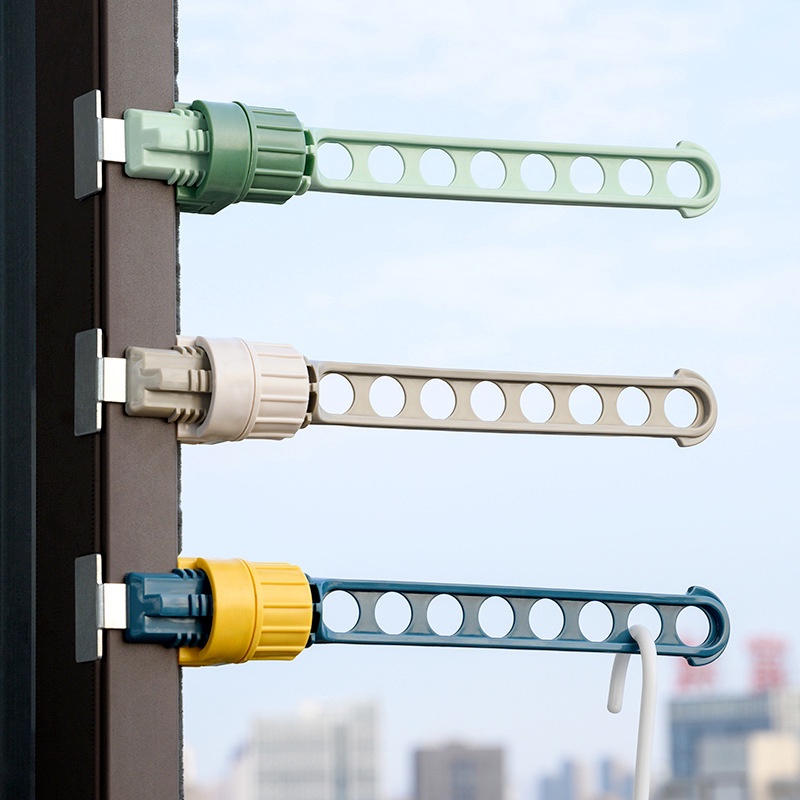 1 Móc Phơi Đồ 8 Lỗ Có Thể Thu Gọn Tiết Kiệm Không Gian Thân Thiện Với Môi Trường