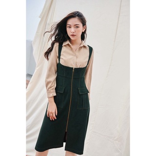 Set áo Her25 Sơ mi yếm khoá giữa