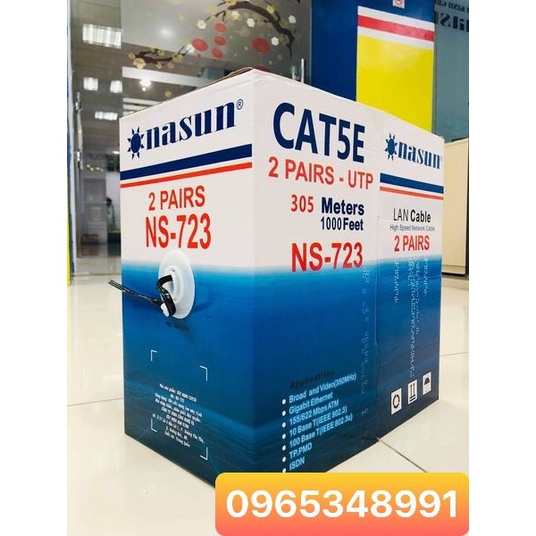 Dây mạng ngoài trời 4 lõi , dây cường lực NASUN 723 cuộn 305M