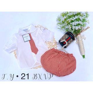 set áo somi quần bồng cho bé