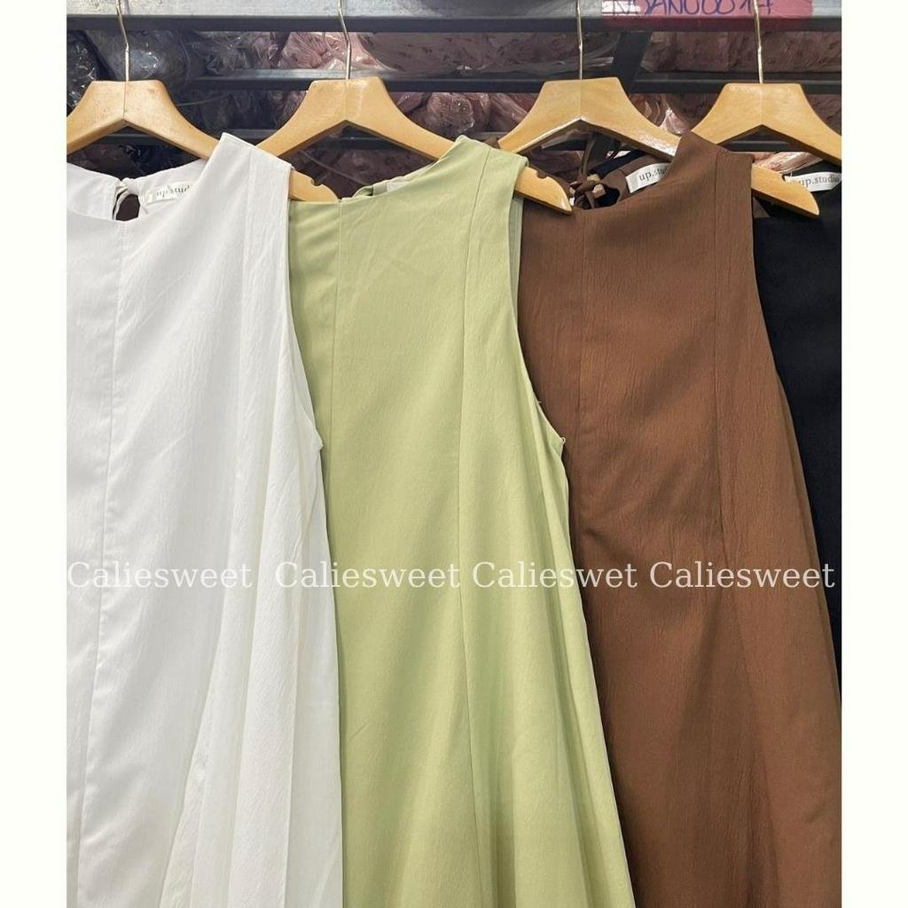 Váy thô dáng dài Caliesweet váy thô xốp suông dáng dài babydoll chất mát ngày hè