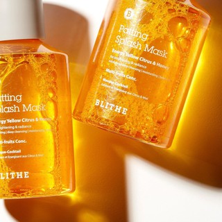 Mặt nạ dạng vỗ nước, dưỡng da nhanh BLITHE Patting Splash Mask Energy Yellow Citrus & Honey 150ml