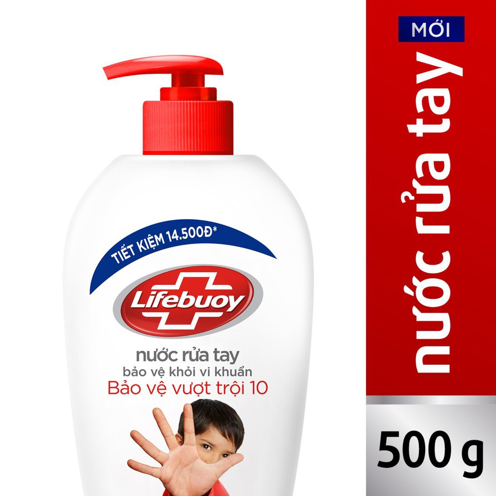 Nước rửa tay Lifebuoy bảo vệ da chai 500g (đủ 2 hương best seller)