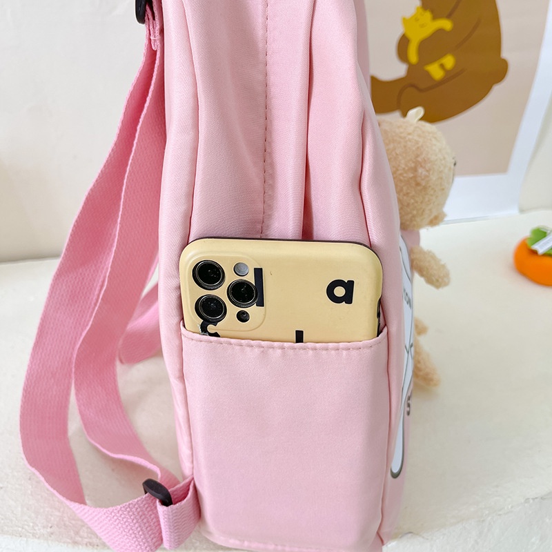 Ba Lô Đi Học Bằng Nylon Nhẹ In Họa Tiết Gấu Hoạt Hình Dễ Thương Thời Trang Cho Bé Mẫu Giáo Từ 3-10 Tuổi