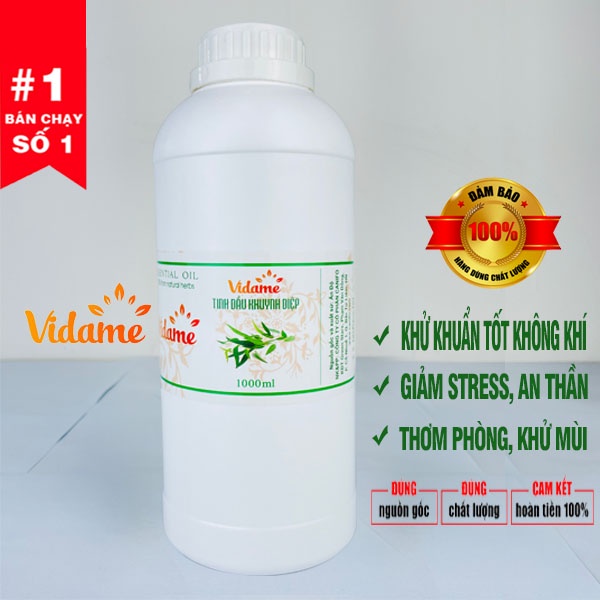 [TRỢ GIÁ] 1 Lít Tinh Dầu Khuynh Diệp Nguyên Chất VIDAME - Hàng Công Ty Nhập Khẩu Ấn, đuổi muỗi, xông phòng cho bé