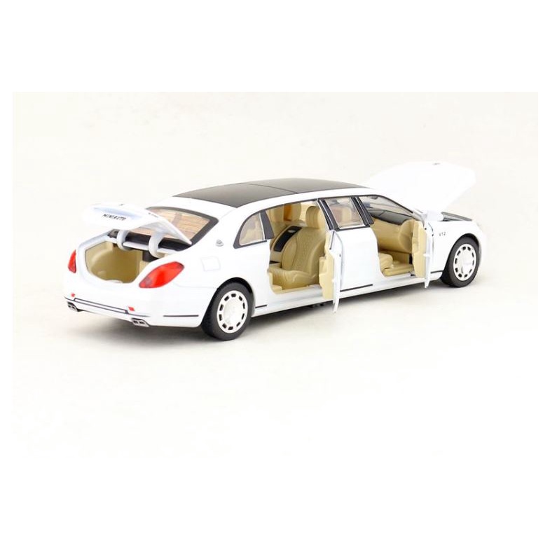 Mô hình tĩnh xe ô tô Mercedes-Benz Maybach S650 1:32 o to đồ chơi trẻ em S600 Pullman kim loại oto âm thanh sống động