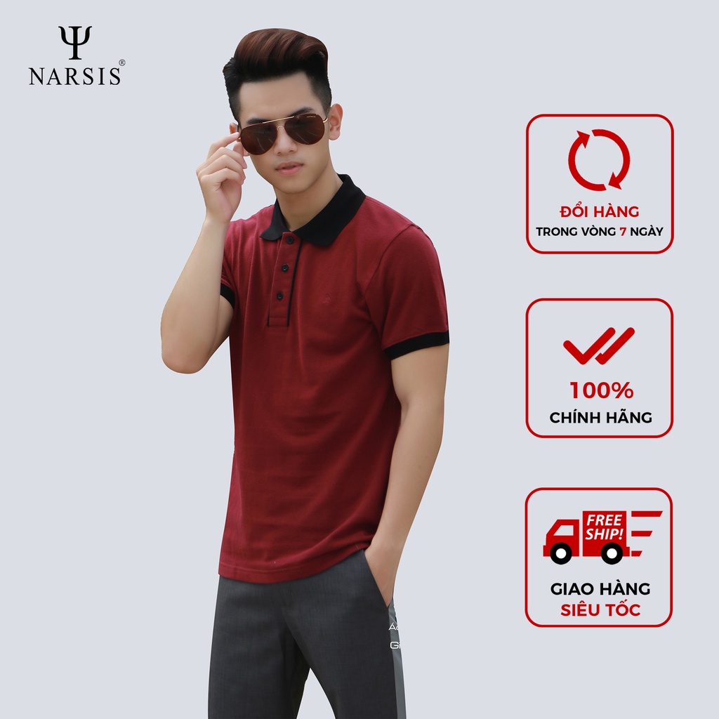 [Mã BMBAU50 giảm 7% đơn 99K] Áo Nam Narsis D4019, Chất liệu vải cao cấp bền đẹp