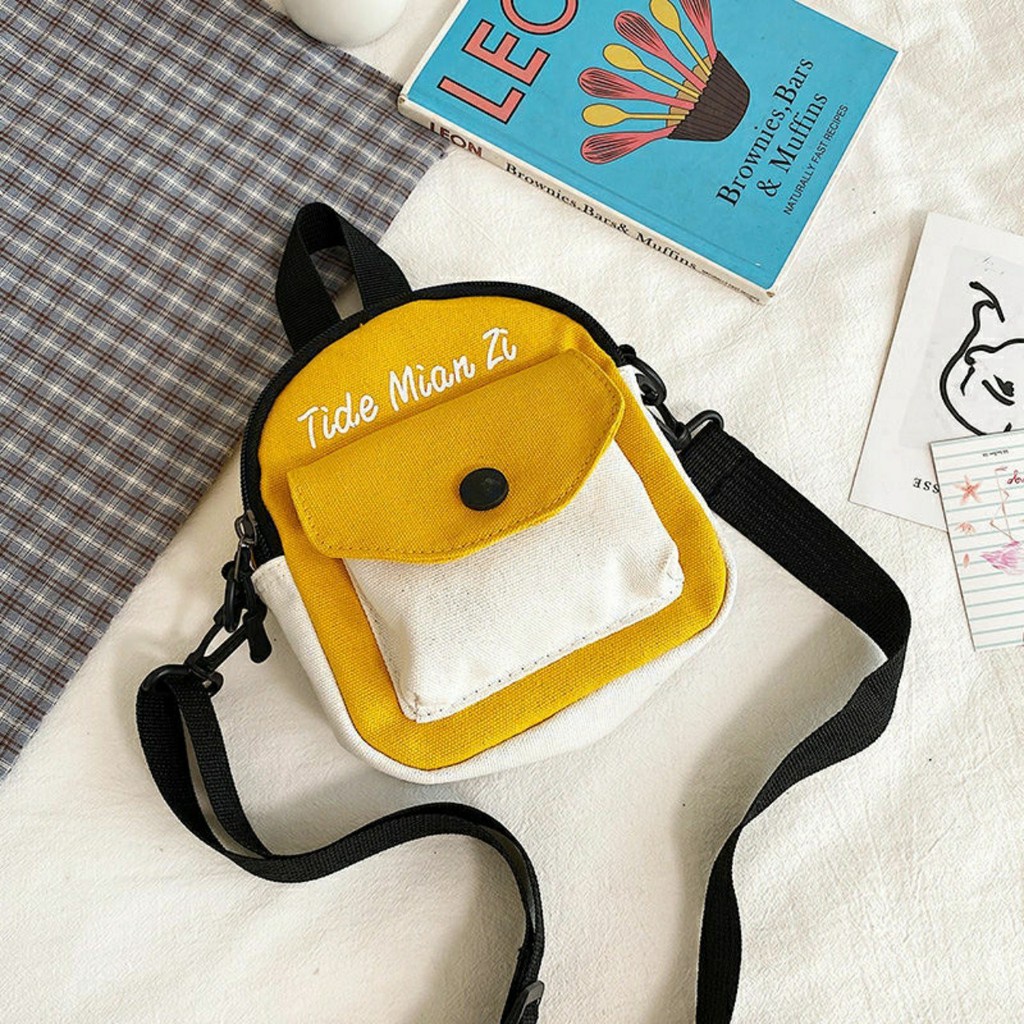 HOT TREND💥 Túi đeo chéo unisex đựng đồ canvas phong cách Hàn Quốc siêu HOT NKV003