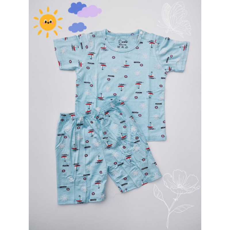 [ MẪU MỚI ] Bộ ngắn tay thun lạnh BEXIU Bé Xíu màu in hoạ tiết mềm mịn mát cho bé trai bé gái từ 5-19kg