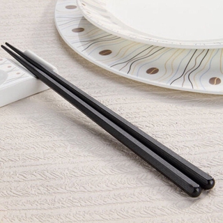 Bộ 10 đôi đũa đen đầu tròn melamine chịu nhiệt